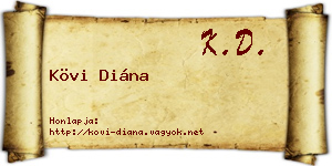 Kövi Diána névjegykártya