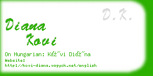 diana kovi business card